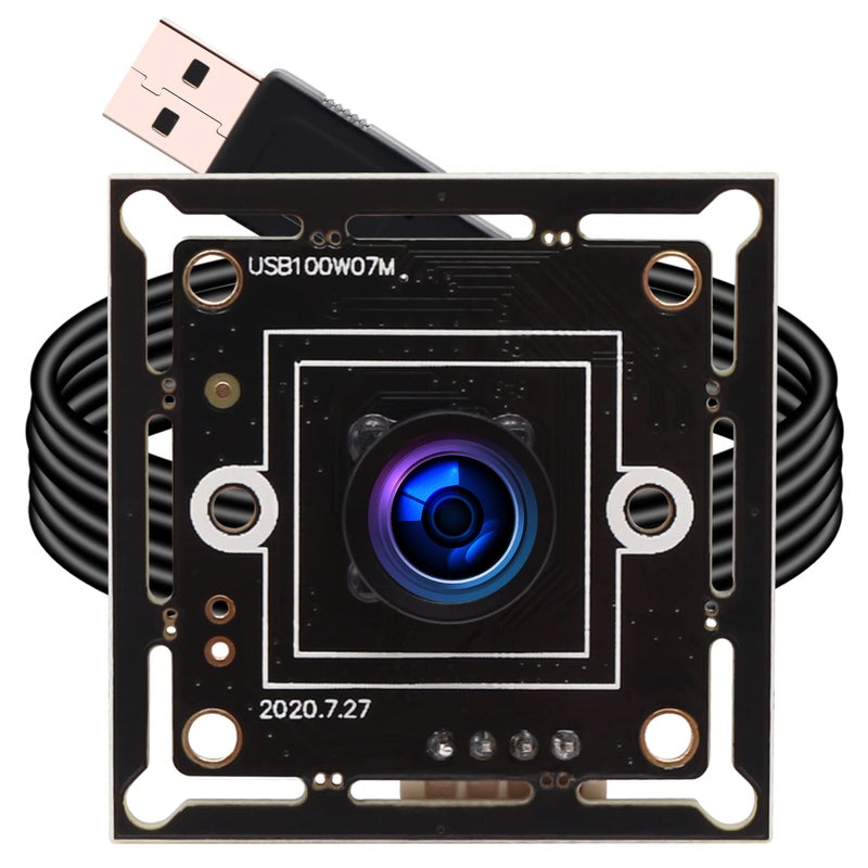 ELP Megapixel Super Mini 720p USB Camera Module Wide Angle with 120degree M7 Lens HD Digital Embedded Webcam Board for Computer USB2.0 UVC Video PC Opencv Camera Module,with 3.3ft/1m Cable for Laptop - Image 1
